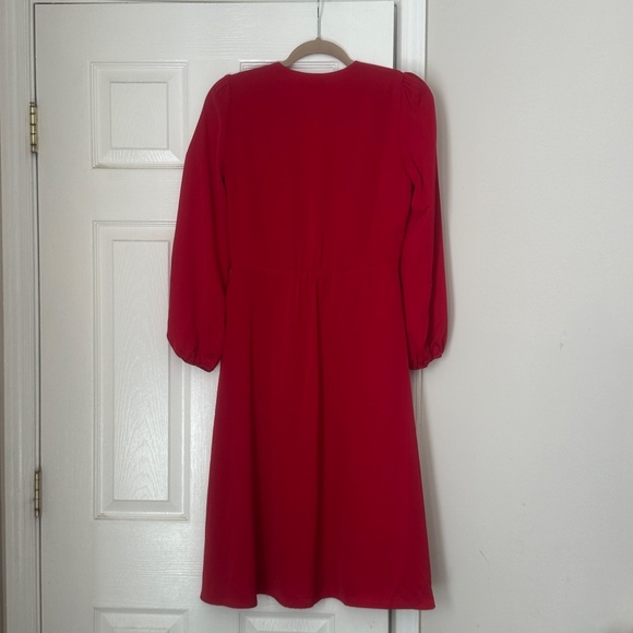 UNtuckit for Her Women's Red Satin V Neck Dress Malorie size XS Extra Small - Picture 6 of 10